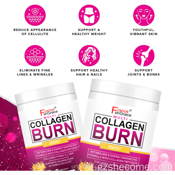 Polvere multi collagene di collagene idrolizzato organico